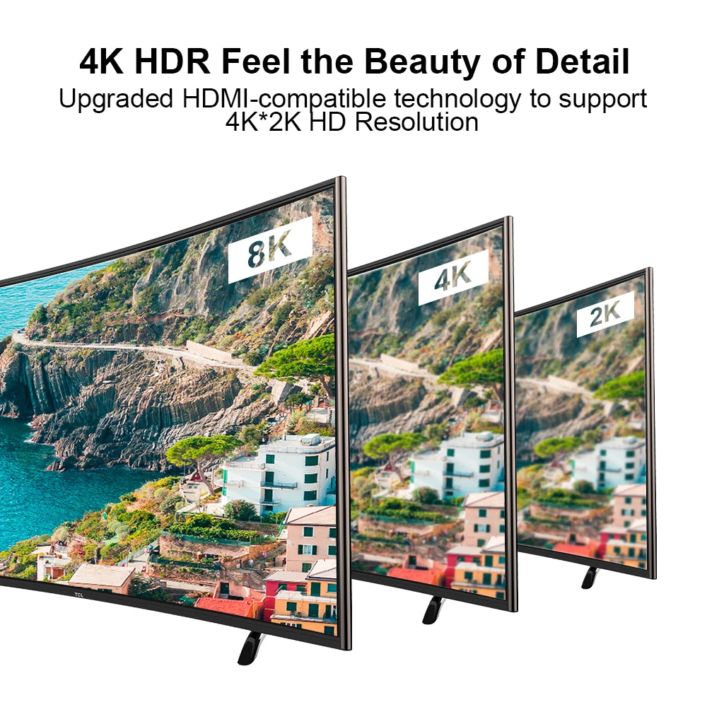 FSU 8K HDMI-compatible Extender cable,Male to Female Adapter,4K@120Hz 8K@60Hz 2.1 48Gbps,Compatible with PS5,PS4,TV PC,Blu-ray