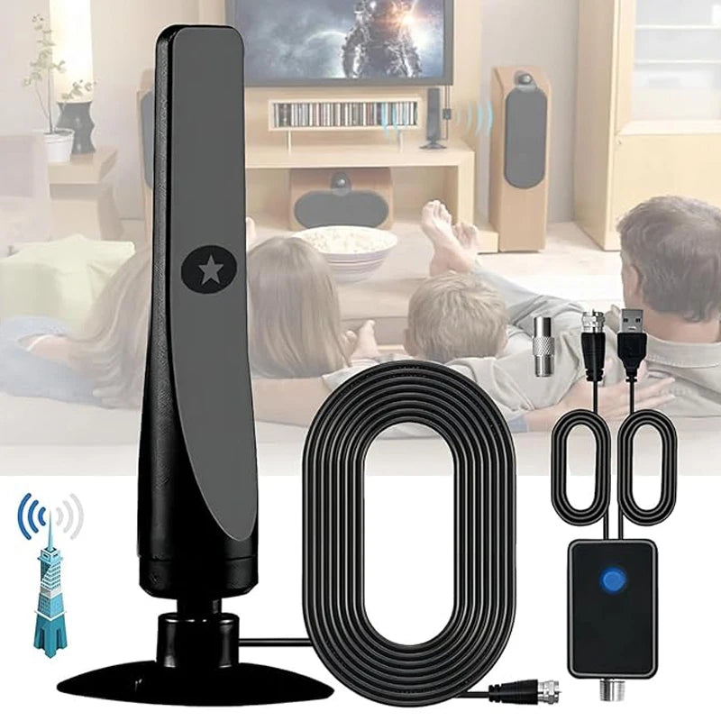 Tv Antenna Signal Booster Suction Cup TV Antenna Plug Universal High Gain Indoor Outdoor Aerial for Smart Tv Digital Tv