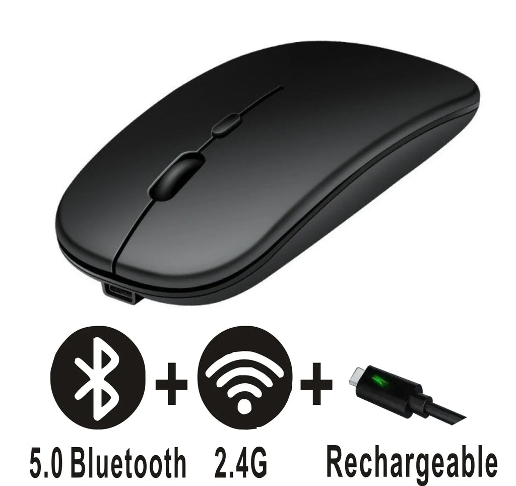 Rechargeable Bluetooth Mouse Wireless Dual Mode Electronics Silent Computer  gaming  Ergonomic Gamer 2.4 USB for PC Laptops
