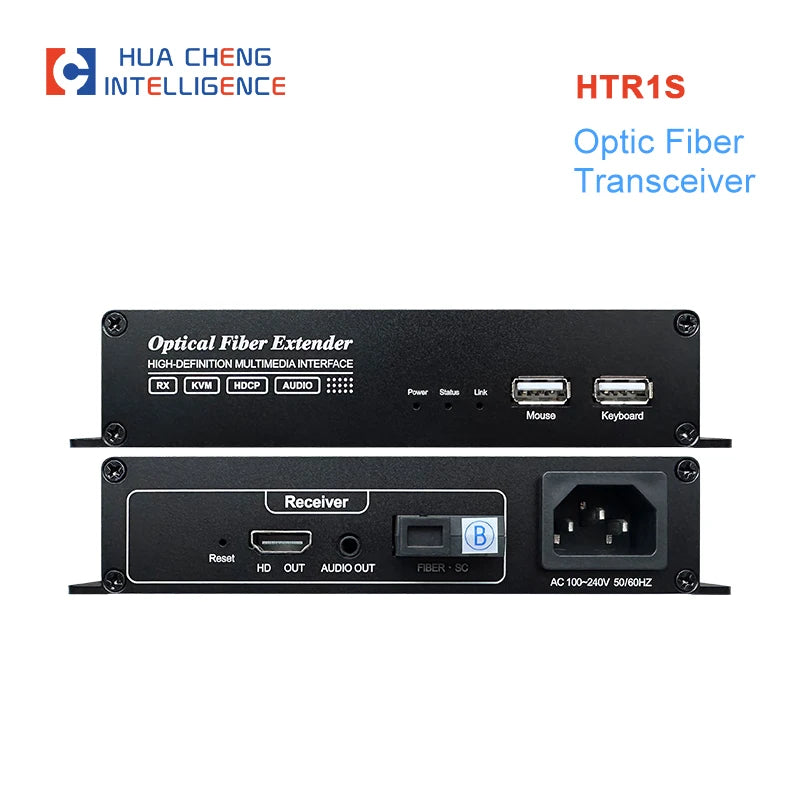 20Km HDMI Fiber Optic KVM Extender Video Transmitter Receiver HDMI Loop Over SC LC Fiber Cable for PS4 PS5 DVD PC To TV Monitor