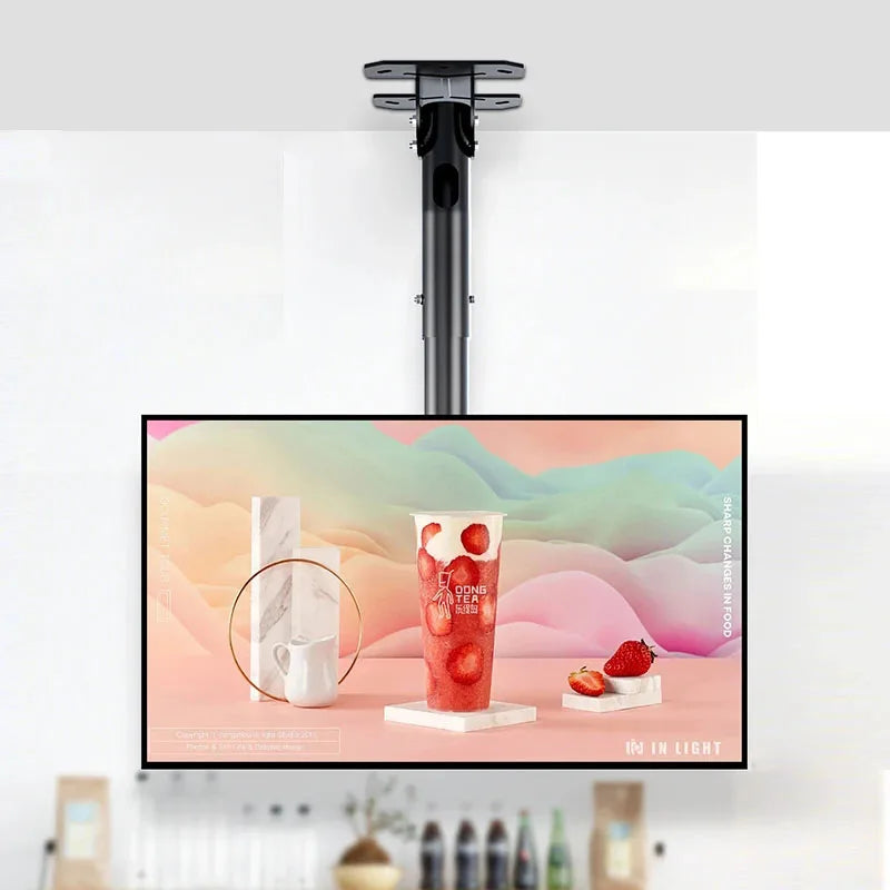 BEISHI TV Ceiling Mount Adjustable Bracket Fits Most LED, LCD Plasma Flat Screen Display 26 to 65 Inch, up to 110 Lbs 30° Tilt