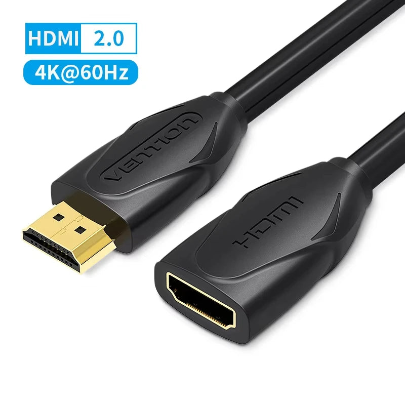 Vention 4K 60Hz HDR HDMI 2.0 Extension Cable for TV HD Nintendo Switch PS4 PS3 PC HDMI Male to Female Extender Adapter Cord