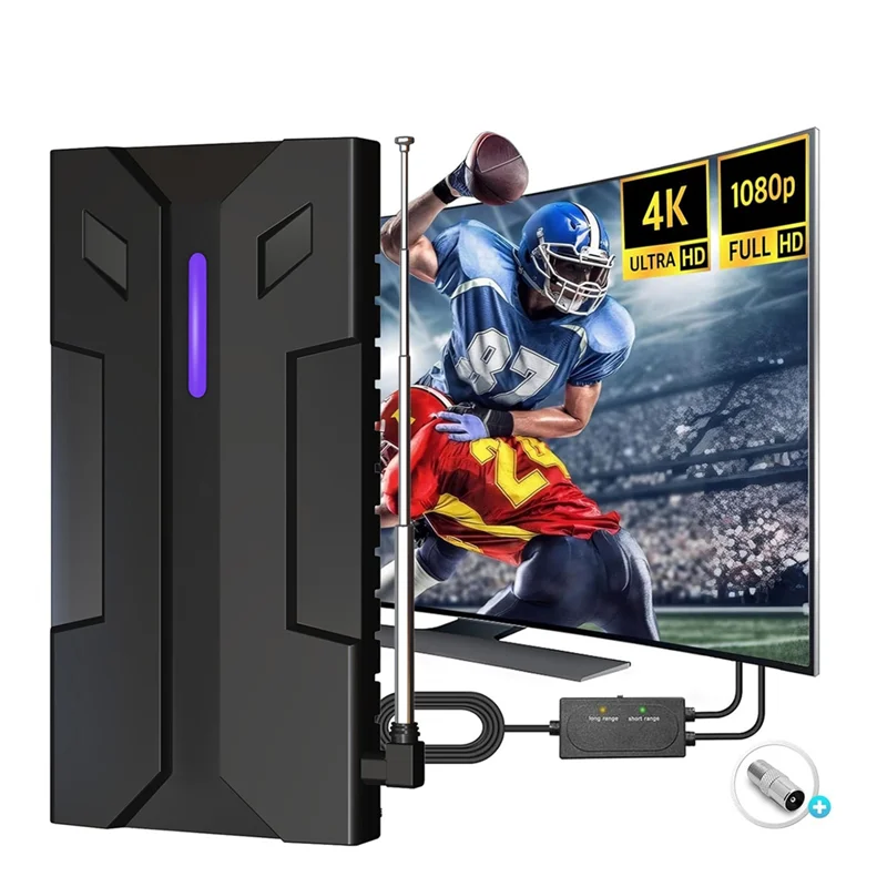 ABSQ-Powerful Outdoor Indoor Strong Signal HDTV DVBT2 HD 4K Full TV Signal Amplifier Digital Antenna For High-Range TV