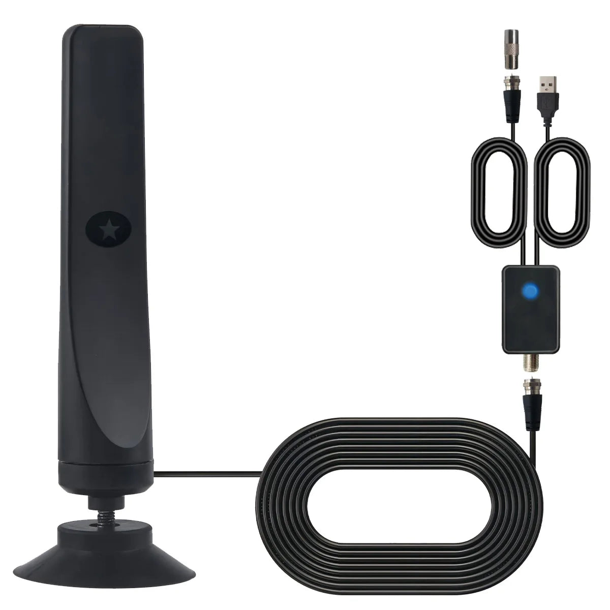 Tv Antenna Signal Booster Suction Cup TV Antenna Plug Universal High Gain Indoor Outdoor Aerial for Smart Tv Digital Tv