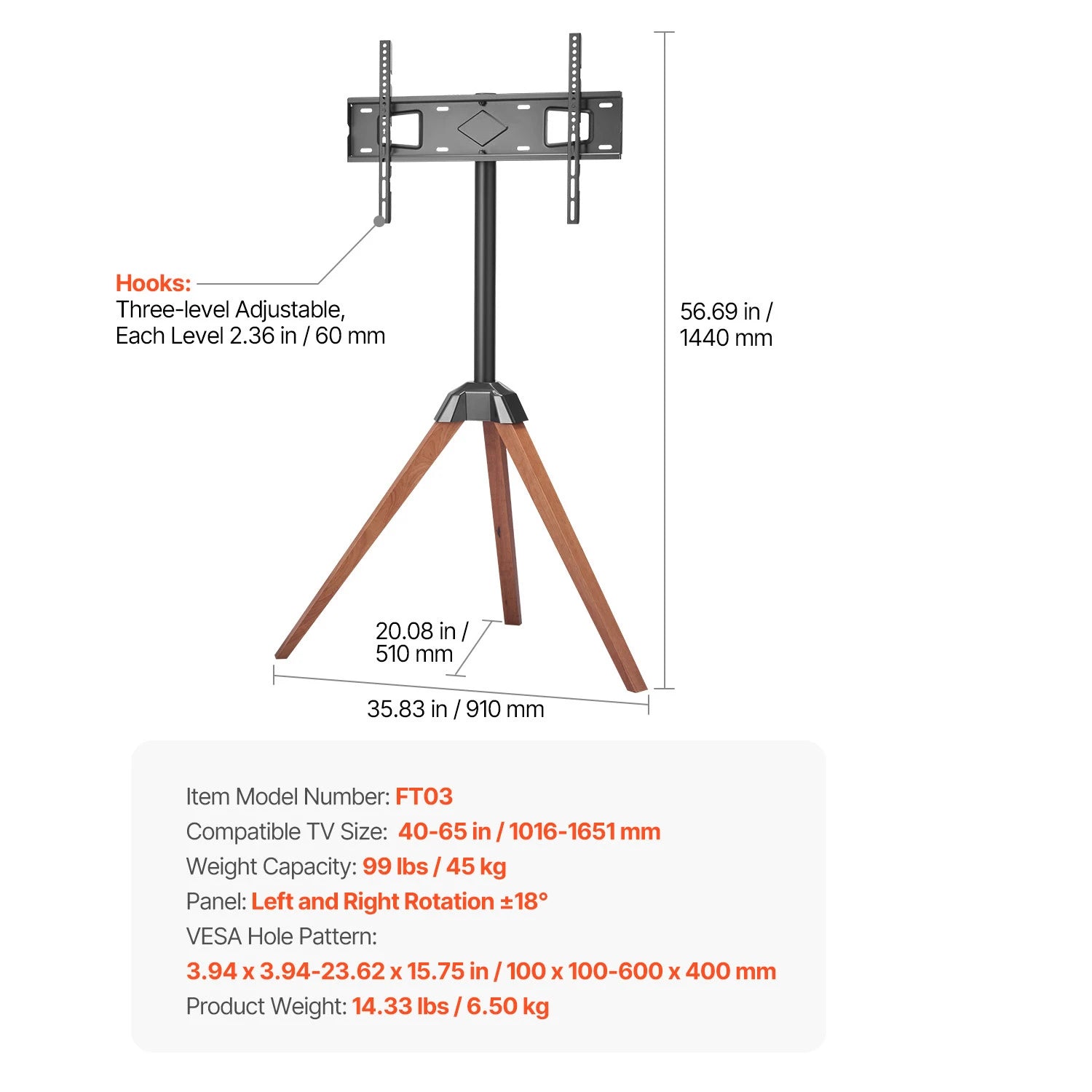 SucceBuy Rolling TV Stand Mobile TV Cart Suit for Various Sizes TV Portable TV Stand with Wheels for Living Room Bedroom Office