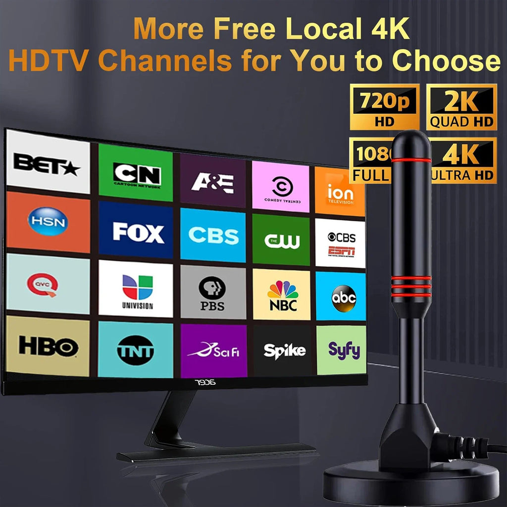 HDTV Antenna with Amplifier VHF/UHF dab Receiver DVB-T DVB-T2 Free View Indoor Smart TV Antenna