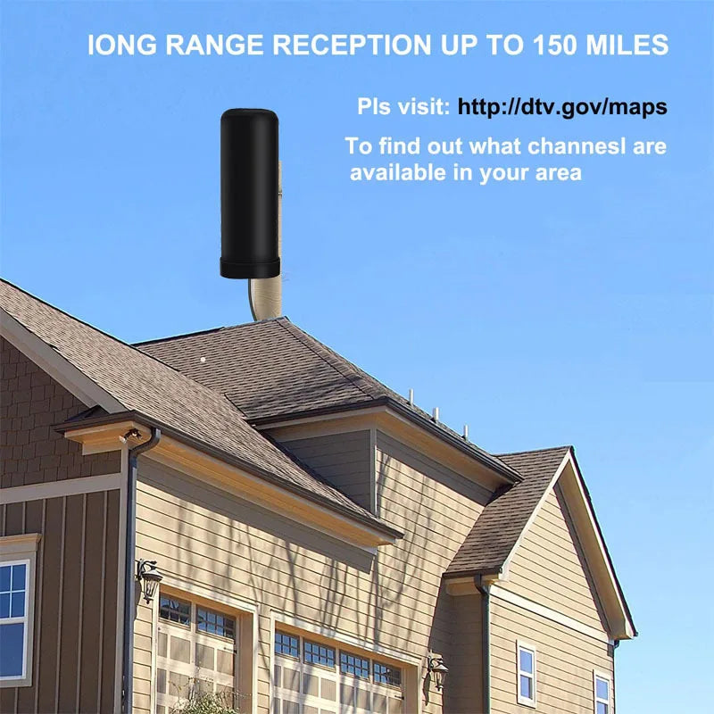 Powerful Outdoor Indoor Strong Signal HDTV DVBT2 HD 4k Full TV Signal Amplifier Digital Antenna For High-Range TV