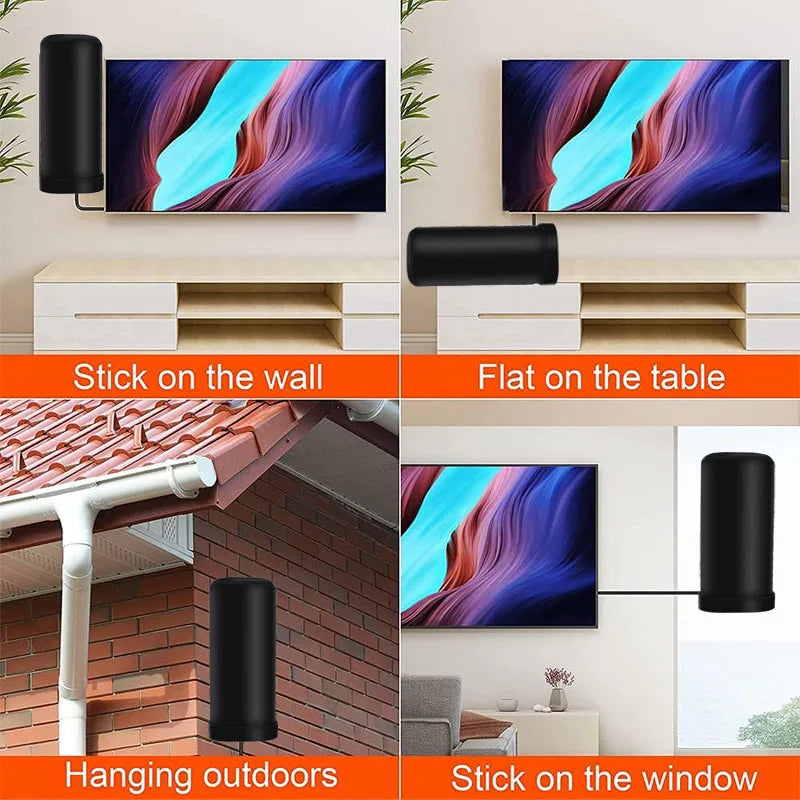Powerful Outdoor Indoor Strong Signal HDTV DVBT2 HD 4k Full TV Signal Amplifier Digital Antenna For High-Range TV